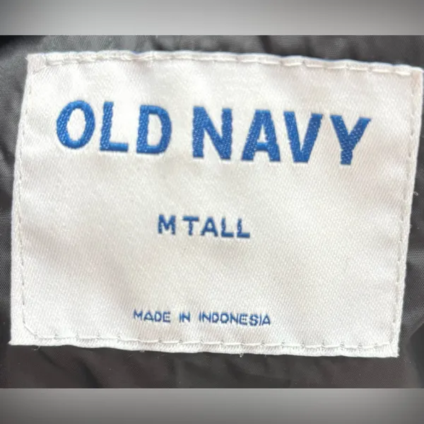Old Navy M Metallic Dark Gray Puffer Jacket - Image 7