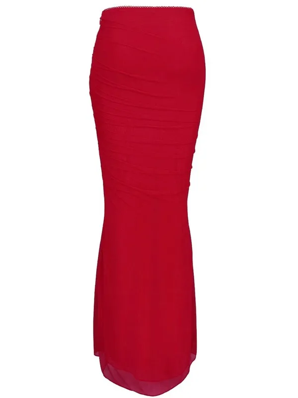 House of CB Cassidy Skirt Red Maxi - Image 4