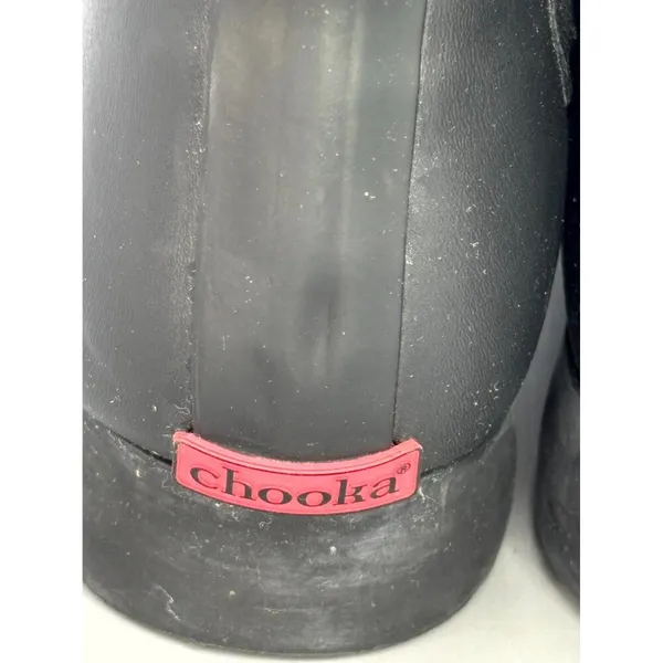 Chooka Delridge Womens Chelsea Rain Boots Sz 8 Black Waterproof Boots C11201531B - Image 5