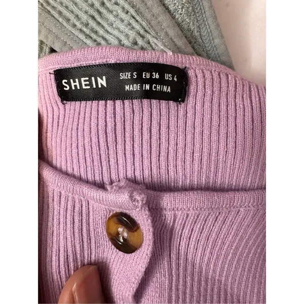 Lilac Ribbed Button - Image 5