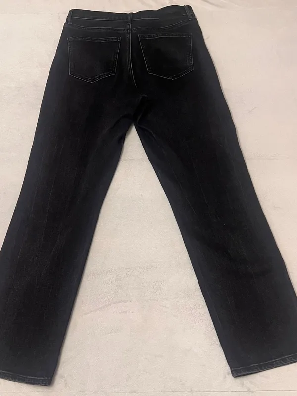 Express Women's Jean Straight high Rise Black Denim Size 8R - Image 5