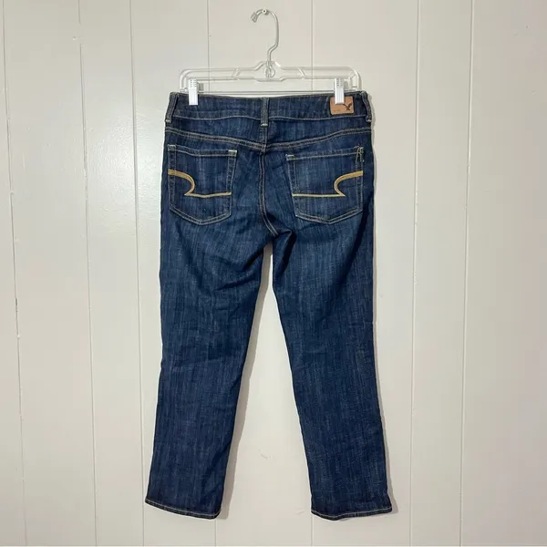 American Eagle Artist Crop Jeans Womens 6R Blue Denim Mid Rise - Image 5