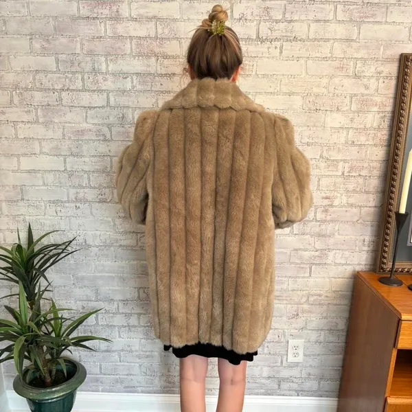 Vintage 80s Faux Jordache Fur Coat - Image 5