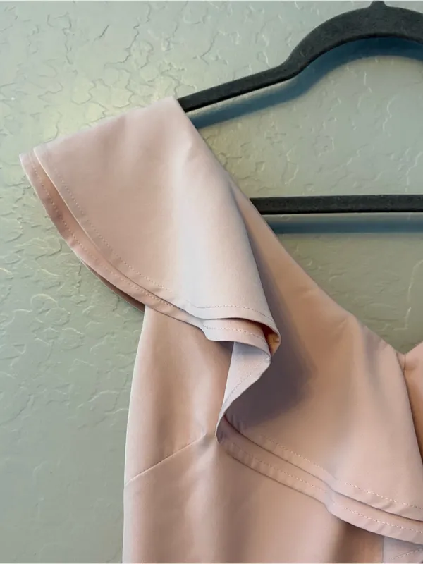 Lulus Divine Darling Light Pink Ruffled Skater Dress size large - Image 6