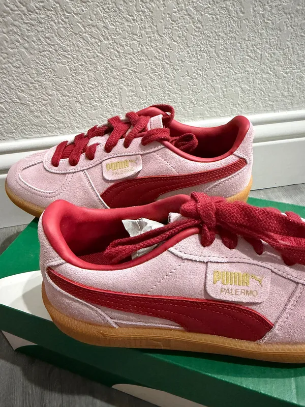 Puma Palermo Rose Mauve Dark Crimson Pink Suede Sneakers - Image 8