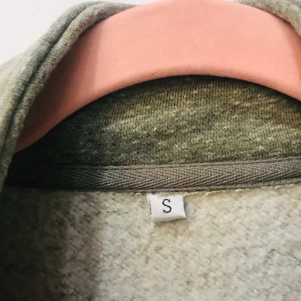 Boutique oversized zip up green two tone pull over size small. - Image 3