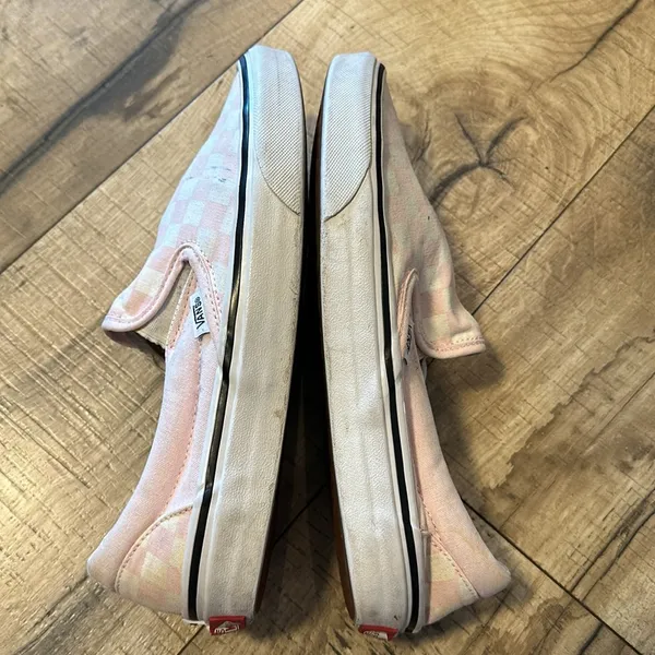 Vans Women’s 8 Pink White Checker Off the Wall Slide-ons Slip-ons Sneaker Skater - Image 4