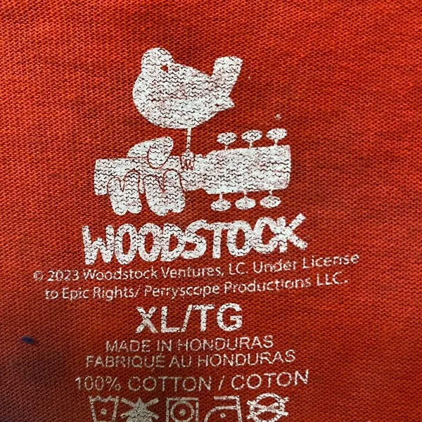 Woodstock Peace Festival tie dye Tshirt size Extra Large - Image 4