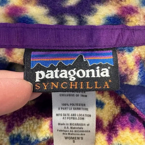 Patagonia Lightweight Synchilla Snap-T Fleece Pullover Women Small Jacket Purple - Image 7