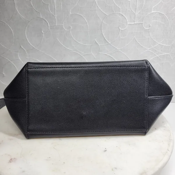 Leatherology Leather Crossbody Shoulder Purse Bag Black Gold Hardware Strap - Image 15