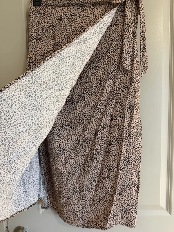 Tie leopard skirt Brown Size M - Image 3