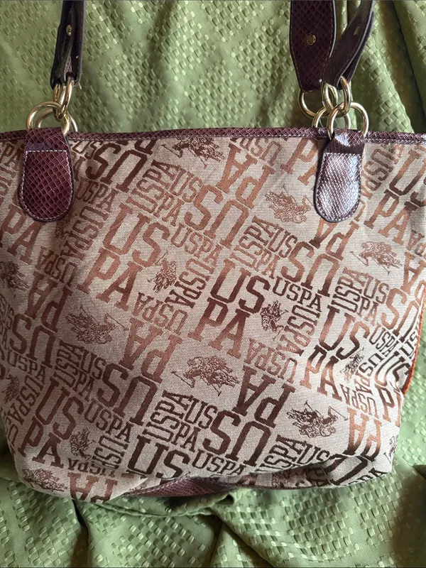 U.S. POLO ASSN. Multicolor Logo Canvas Tote Bag NWT - Image 5