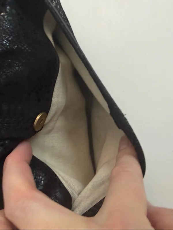 Frye Melissa Purse Crossbody Handbag Convertible Leather Reptile Black Bronze - Image 6