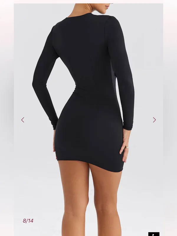 Mistress Rocks Black Draped Mini Dress - Image 4