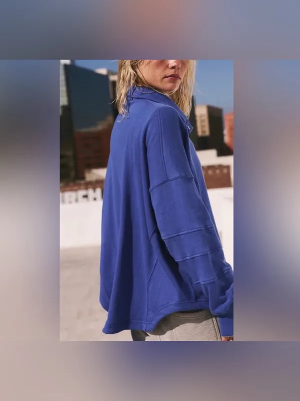 NWT Free people FP Movement Warm Down Pullover - Maliblue cobalt blue - Small - Image 6