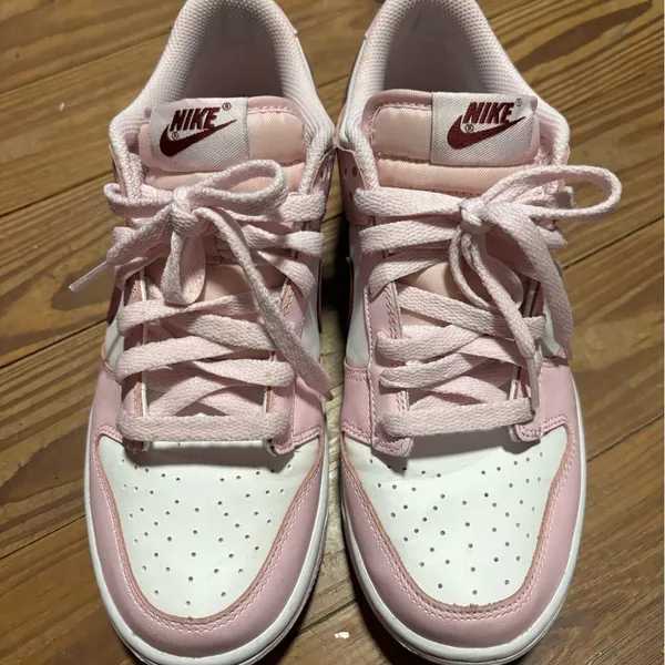 Nike Pink Foam and White Dunk Low Sneakers - Image 8