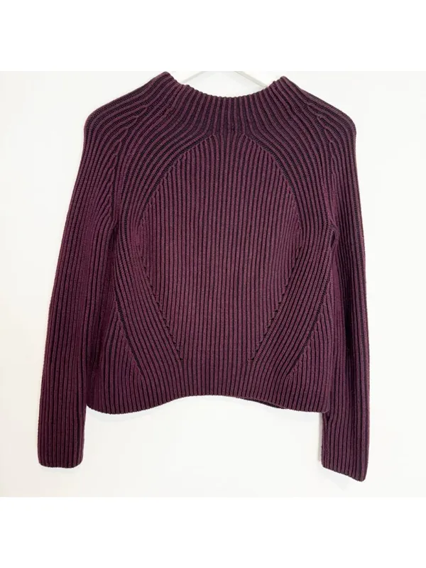 Athleta Rockland Sweater Size XXS‎ Black Auberge Rib Knit Gorpcore Cabin Slouchy - Image 7