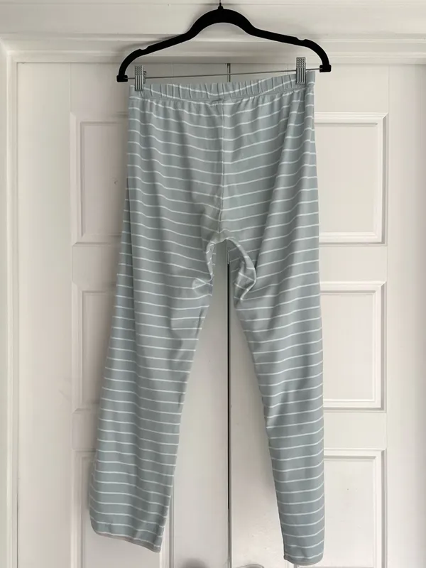 Lake Pajamas Pima Cotton Mint Stripe Pants, Medium - Image 2