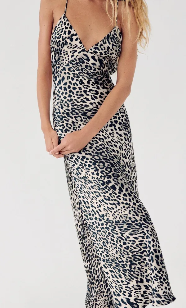 Zara maxi dress cheetah leopard animal print slip satin evening party cocktail - Image 13