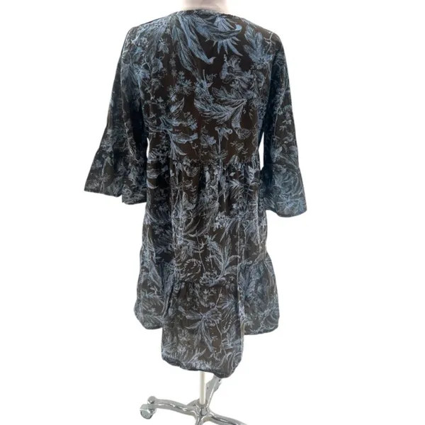 SAIPH‎ lab Santorini Floral Dress Size L Cotton Italy Relaxed Coastal - Image 2
