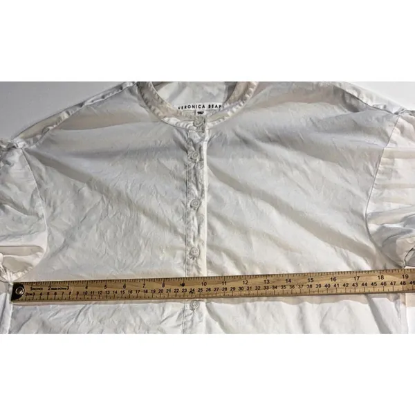 Veronica Beard Business Career Minimalist Designer White Button Down Blouse 6‎ - Image 10