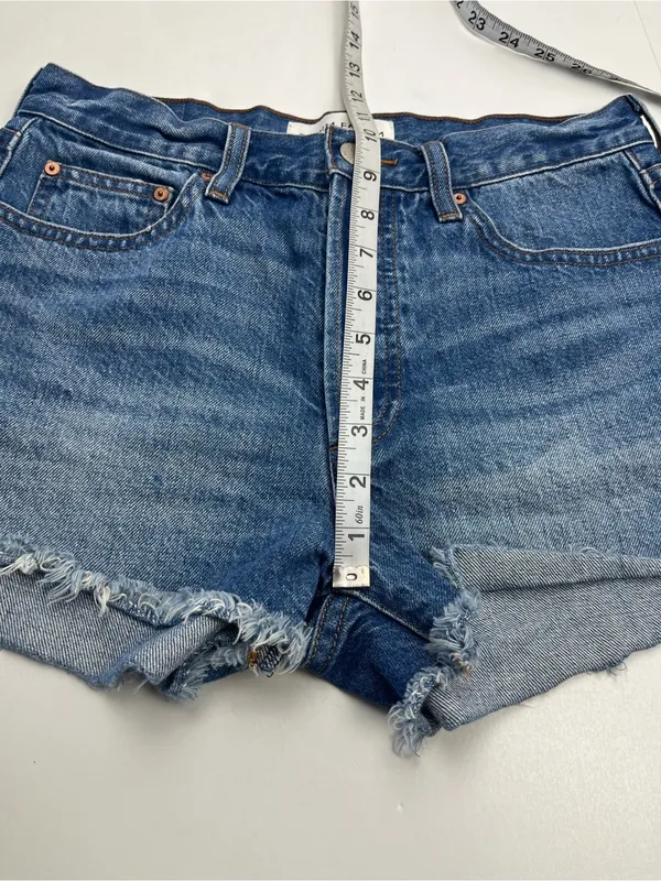 Denim Forum The Ex-Boyfriend High Rise Denim Cutoff Short Womens 25 Button-fly - Image 8