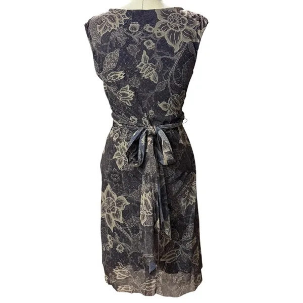 WESTON WEAR S‎ Brown Floral Wrap Midi Dress Whimsygoth Boho Fairy Y2K - Image 2