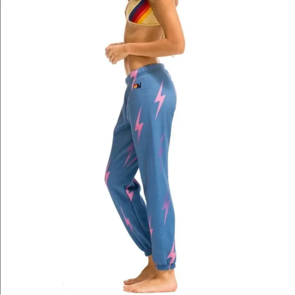 Aviator Nation Blue, Pink, & Purple Bolt Repeat Sweatpants‎ - Image 2
