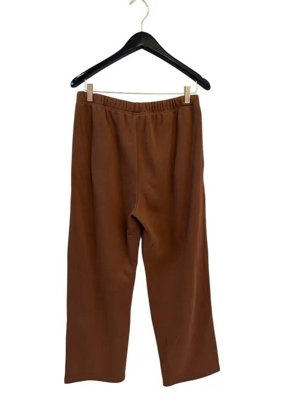 Skims Cotton Fleece classic straight leg pant bison, medium New with tags - Image 2
