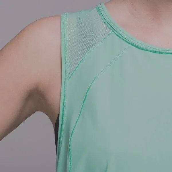 Lululemon Sculpt Tank Size 6 Mint Green Mesh Back Cutout Athletic Running Yoga - Image 9