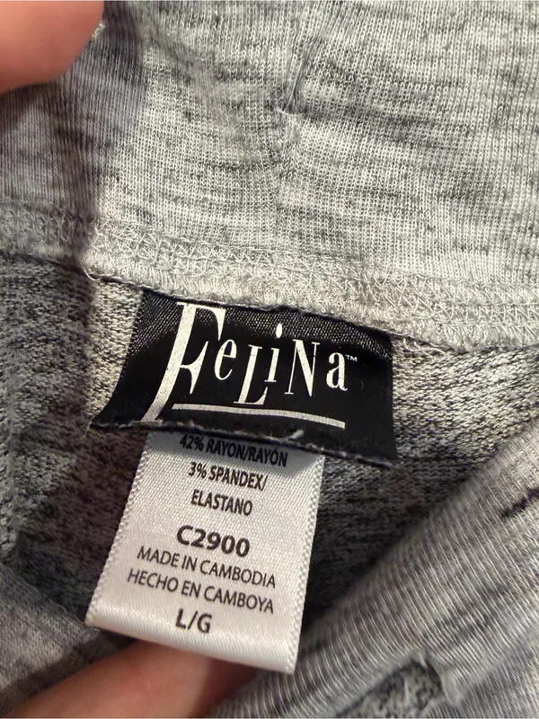 Cozy Gray Knit Felina Drawstring Lounge Pants - Image 2