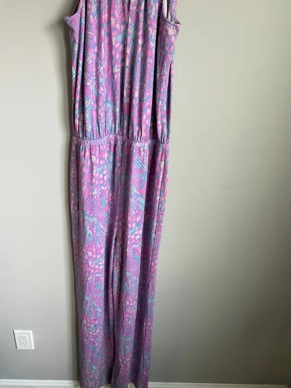 Lilly Pulitzer Bowen Jumpsuit in Pink Sorbet High Altitude print Large - Image 10