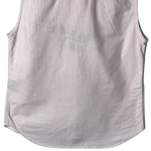 Ralph Lauren Sport 100% Cotton Flesh Pony Pink‎ White Stripe Tank Top Rodeo 6 - Image 9
