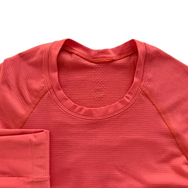 Lululemon Swiftly Tech Long-Sleeve Shirt 2.0 Sunset Orange Coral Size 4 - Image 3