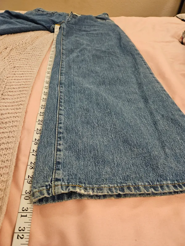 Levi's Blue Wide Leg Flare Jeans - Image 10