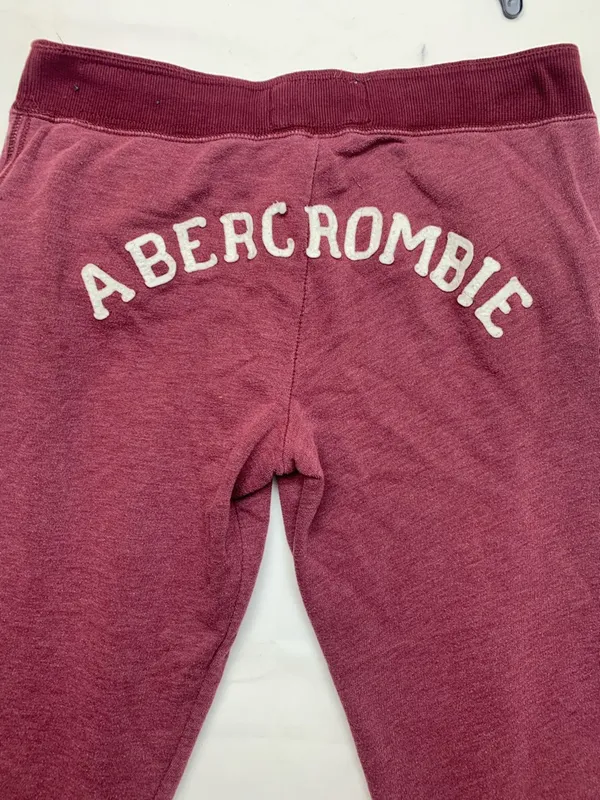 Abercrombie & Fitch y2k logo Maroon Lounge Drawstring Sweatpants - Image 11