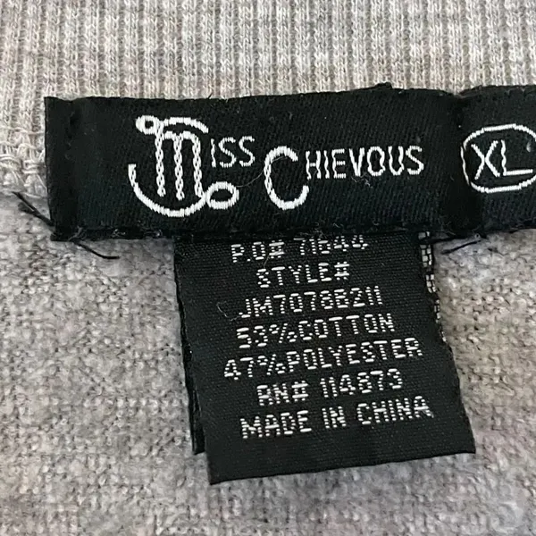 Miss Chievous Gray Pink Roses Chabby Chic Romantic SZ XL #1790 - Image 6