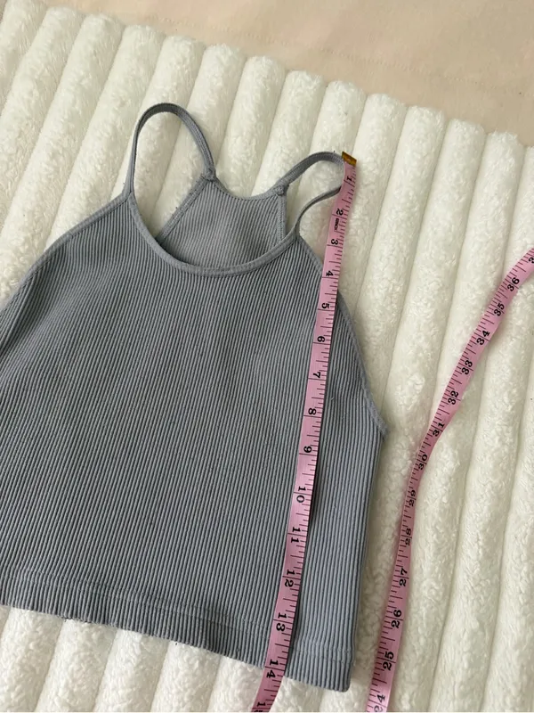Free People Ribbed Gray Cropped Tank - Image 8