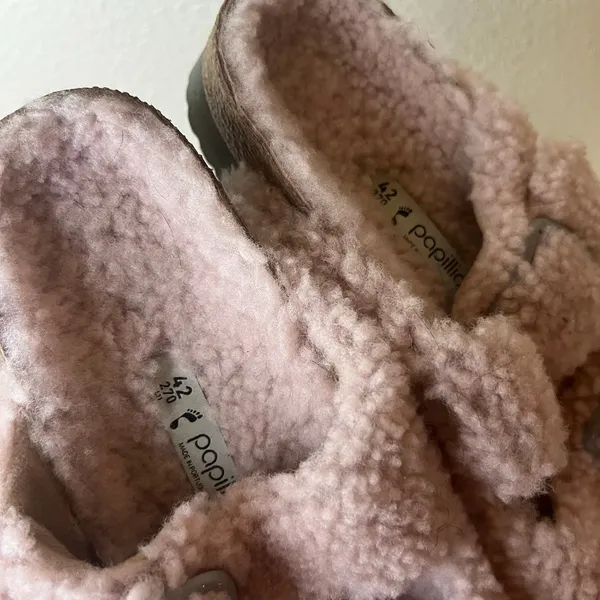 Papillio - Birkenstock Arizona Big Buckle Genuine Shearling Slide Sandal Rose 42 - Image 4