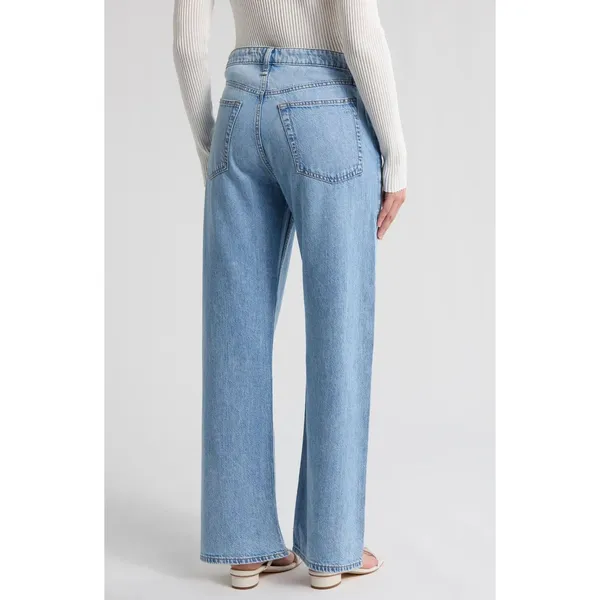 Rag & Bone Lori Featherweight High-Rise Wide Leg Full Length Jeans Womens Sz 27 - Image 2