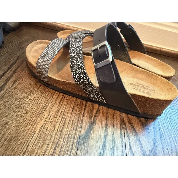 SPRING STEP ARENALL SANDALS Black Strappy Women's Sz 40 US Sz 9 - Image 4