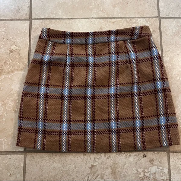 Forever 21 Plaid Brown Mini Skirt - Image 5