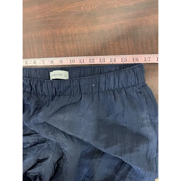 Abercrombie & Fitch Women’s Size Large Navy Dress Pants Wide Leg Pockets - Image 5