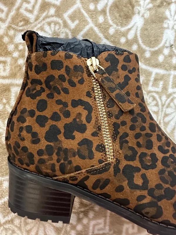Blondo Leopard Print Ankle Booties in Brown and Black - Image 3