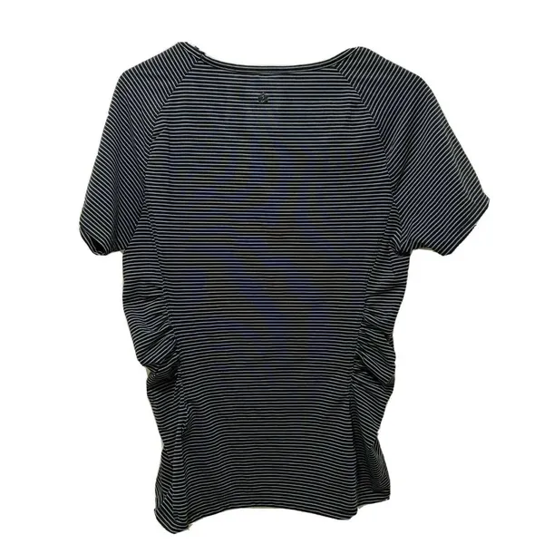 Zakti‎ Activewear Striped Workout Top Black Size 10 - Image 2