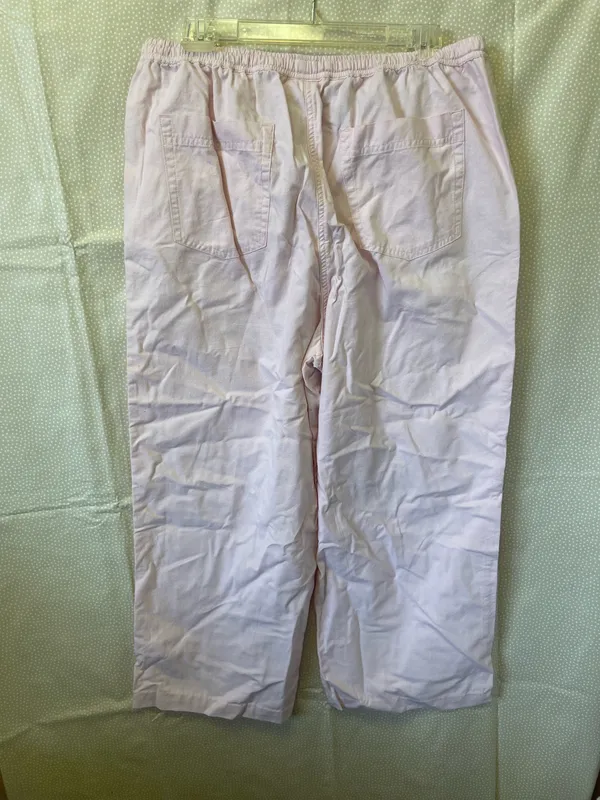Jones New York Women’s Vintage Light Pink 100% Cotton Pants Size Large - Image 8