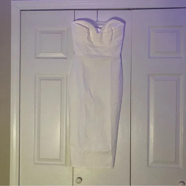 REVOLVE White Midi Strapless Dress - Image 3