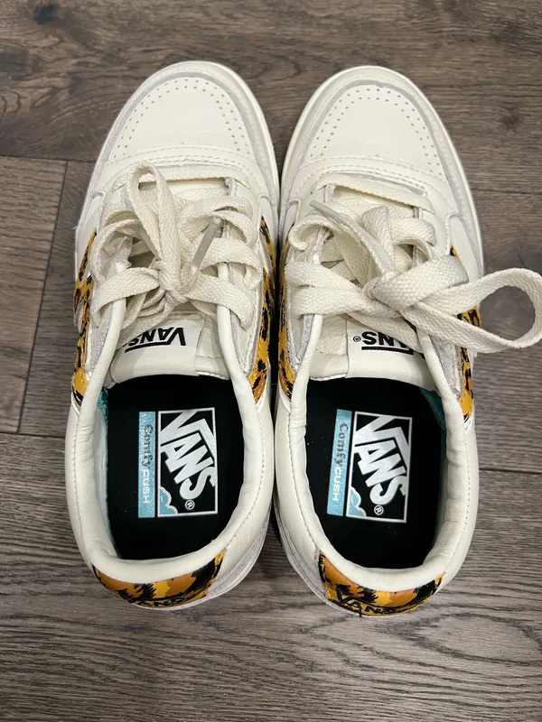 Vans off white cheetah print stripe sneakers - Image 2
