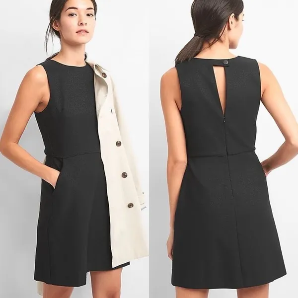 Gap Structured Fit And Flare‎ Textured Dress Sz.6 NWT - Image 3