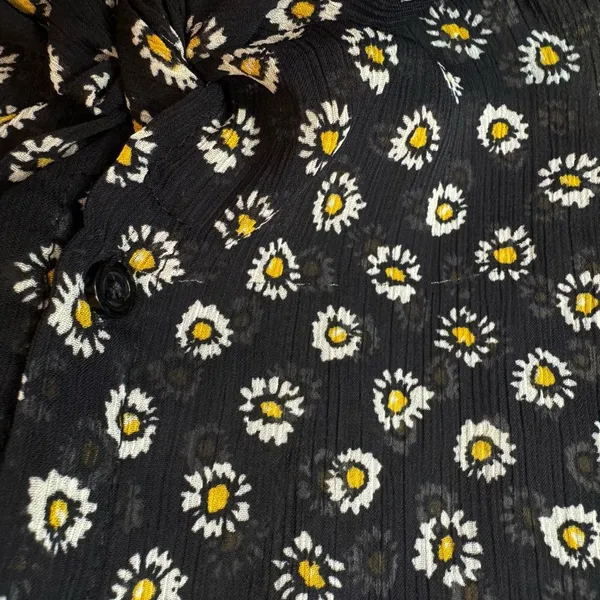 Brandy Melville Women’s Y2K‎ Black Floral Sheer Sleeveless Blouse One Size - Image 9